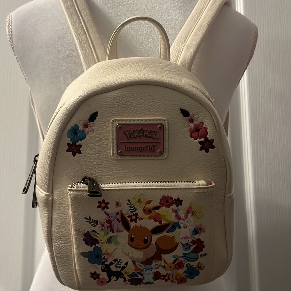 Pokemon Loungefly Eevee Evolution Mini Backpack 9”X7.… Gem